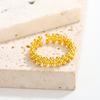 Anillo de Cuentas Redondas Multicapa Estilo Coreano para Mujer, Diseño Estilo Ins, Moderno, Exquisito, Versátil, Anillo Personalizado de Círculo Plano Punto Ola