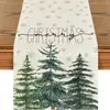 Novas Decorações de Natal Transfronteiriças, Bandeirinhas de Mesa com Flocos de Neve para Árvore de Natal, Toalhas de Mesa de Linho Duráveis e Resistentes, Exclusivamente para Uso Transfronteiriço