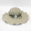 Sombrero de Sol para Mujer de Verano, Protector Solar, Cubre Rostro de Playa Anti-UV, Sombrero Elegante con Margaritas Pequeñas