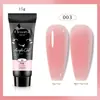 Gel de Extensión de Uñas Gel de Fototerapia UV Bandeja Sólida sin Papel Extensión Rápida Gel de Cristal 15ml