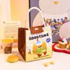 Bolsa Lancheira Animal Desenho Animado Fofo com Camada Espessa de Folha de Alumínio para Isolamento, Bolsa Lancheira para Estudante Estilo Japonês
