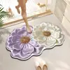 Tapete de Chão de Terra de Diatomáceas com Flores Peroladas de Alta Qualidade Transfronteiriço para Decoração de Entrada, Tapete Antiderrapante para Banheiro