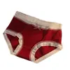 Pantis de Encaje Rojos Sin Costuras para Mujer con Lazo, Calzones Festivos de Algodón en la Entrepierna, Venta al por Mayor del Fabricante 8898