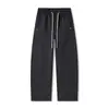 Calça Casual Muqiu Masculina Moda Streetwear Americana Faca Curva, Unisex Modelagem Solta Patchwork Retrô Calça Longa Desconstruída em Forma de Arco