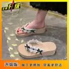 Chinelos Plataforma Tendência para Mulheres, Moda Verão 2025 Novos Sandálias Doces Antiderrapantes Estilo Fada Chinelos de Praia