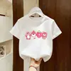 Camiseta de manga corta para niña, verano 2026, estilo nuevo, tops estilo coreano para niñas mayores, tops de dibujos animados para niños, camisetas de moda