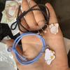 Cuerda de mano de succión magnética de goma Mori para atar el cabello, cuerda para el cabello de red roja para mujer, pulsera para pareja de doble uso, cuerda para el cabello de estudiante