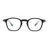 Gafas de Estilo Ptolemy48 Moda Nacional para Hombres y Mujeres sin Artefacto de Maquillaje Montura de Gafas Cuadrada Verde Oliva E-082