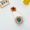 Bolsa infantil Desenho animado japonês bolsa redonda pequena palha orelhas grandes cachorro Urso menina menino transversal troco bolsa pequena
