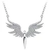 Collar de Alas de Ángel Transfronterizo con Diseño Personalizado, Sensación de Alta Gama, Estilo Hip-Hop, Nuevo Modelo Versátil para Hombres y Mujeres, Lujo Ligero, Cadena Sencilla para Clavícula