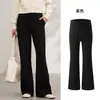 Novas Calças Pantalona de Modal Cintura Alta Perna Reta Casuais Calças de Piercing com Cordão Perna Larga Calças Esportivas de Yoga para Mulheres