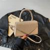 Bolsa de Mão Estilo Novo 2026, Bolsa de Ombro Estilosa Patchwork Personalizada para Mulheres, Bolsa Transversal Quadrada Pequena de PU de Alta Qualidade com Grande Capacidade
