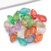 Cuentas de Vidrio con Forma de Hojas de Uva, Mini Cuentas de Hoja 7*12mm, Checas para Manualidades DIY, Materiales y Accesorios Versátiles, Cuentas Sueltas