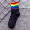 Meias novas meias arco-íris meias da moda meias de algodão personalidade feminina meias esportivas de skate vendas diretas da fábrica