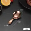 Wow Acero Inoxidable 304 Cucharilla de Té Mango Corto Medición Cuchara Redonda Pequeña Creativa Adecuada para Niños Cuchara para Helado Granos de Café Postre