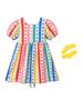Ropa de Actuación Infantil Ropa de Actuación de Animación Ropa de Actuación para Niñas Vestido de Lunares Ropa para la Clase de Entrada de los Juegos de Primaria