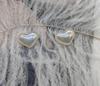 Perla Corazón Plano Un Agujero Media Pieza Perla Imitación Accesorio de Joyería Colgante Aretes DIY Primavera Nuevo Modelo