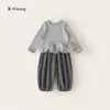 Ropa Infantil You Bao Ropa para Niños Malla Patchwork Camiseta de Manga Larga con Lunares para Niñas Conjunto de Dos Piezas Joggers Pantalones de Chándal Ropa de Otoño para Niños Pequeños