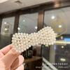 Pinza para el Cabello con Flequillo de Perlas Dobles Estilo Coreano Pinza para el Cabello con Lazo y Corazón Accesorio para el Cabello de Exportación Transfronteriza 66-8