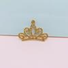 Mini corona de oro brillante cortada a láser, joyería, accesorios para el cabello para niños, accesorios para la cabeza, corona hueca