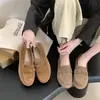 Moda Nova Primavera/Verão 2025 Mocassins de Pescador com Solado Grosso Solado Macio Planos Casuais Sapatos Femininos Tamanhos 35-40
