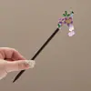 Pasador Imitación Ébano Estilo Antiguo para Mujer, Accesorios Modernos Han Dynasty Cheongsam, Pasador de Madera, Nuevo Pasador con Borla Chinoiserie Super Hada