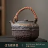 Conjunto para Preparo de Chá no Atacado: Bule Estilo Japonês com Alça, Cerâmica Grossa Vintage, Conjunto Completo de Fogão Elétrico Cerâmico Pequeno Automático