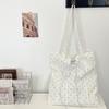 53254 Bolso de Lona Pequeño de Amor Estilo Coreano Relajado 2025 Nuevo Bolso de Hombro Tote Bolso de Hombro para Viajes Diarios para Mujeres