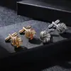 AliExpress Amazon Nuevos Gemelos Redondos de Cobre en Espiral Moda Gemelos para Camisa de Negocios