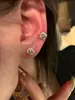 Pendientes Pequeños de Circonita en Forma de Cubo de Azúcar para Mujer, Lujo Ligero, Gama Alta, Pendientes Exquisitos, Nuevo Estilo Popular, Pendientes Elegantes, Versátiles, Sencillos para Mujer