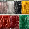 Ágata de los Cinco Elementos Tang Cuentas Sueltas Agujero Grande Pulsera de Cuentas de Ágata Roja Natural Pulsera de Cuentas Finales Hechas a Mano Cuentas Espaciadoras de Posicionamiento