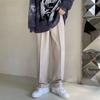 Pantalones de pierna recta para hombre, holgados, estilo coreano, casual, blancos, de pierna ancha, para primavera y otoño, celebridad de internet de Corea del Sur