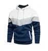 Sudadera de retazos transfronteriza otoño e invierno, sudadera con capucha de manga larga para hombre, cálida para otoño e invierno, corte holgado, prenda exterior casual