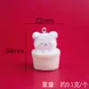 Resina Estampado Estéreo Dibujo Animado Lindo Conejo Cachorro Colgante DIY Pulsera Pulsera Bolsa Colgante Material Decorativo