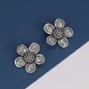 Colgante de Flor de Ciruelo de Plata de Ley S925 Accesorios Plata Tailandesa Vintage Tejido Diseño Hecho a Mano Accesorios para Joyería de Plata DIY