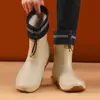 Botas de lluvia para hombre antideslizantes impermeables zapatos de moda para exteriores de caña alta botas de agua cálidas de caña corta zapatos de goma venta al por mayor transfronteriza hombres