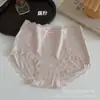 Calcinha feminina de renda floral retrô estilo francês, cintura média, que abraça o quadril, confortável, respirável, com forro 100% algodão, e design triangular de alta elasticidade