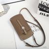 Nueva Moda Bolso para Teléfono Móvil para Mujer Cuero Genuino Combinación de Colores para Todo Bolso Pequeño Bandolera de Hombro Ligero Piel de Vaca con Microfibra Bolso para Teléfono Móvil