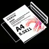 Soporte de exhibición acrílico transparente, porta-tarjetas de mesa A4, letrero de mesa A5, etiqueta de precio de menú, soporte de código QR de doble cara
