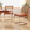 Silla de ratán usada, cómoda para estar sentado mucho tiempo, adecuada para mesas y sillas de comedor en casa, silla con respaldo para casa de huéspedes y hotel, silla curva de imitación de ratán para cafetería