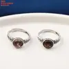 Anillo de Plata de Ley 990 Plata Pura Anillo de Trigo Vintage Desgastado Ajustable Lapis Lázuli Ámbar Anillo de Ágata Roja del Sur