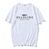 Camiseta Negra y Rosa World Tour Deadline Verano Manga Corta Hombre Unisex Streetwear Corea