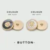 Botones Redondos de Copo de Nieve, Botones Metálicos de Resina de Doble Material para Abrigo, Accesorios de Botones Decorativos Versátiles para Traje, Suéter, Gabardina