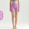 Calça de Yoga Escovada Dupla Face Atualizada Feminina Cintura Alta Europeia e Americana Levanta Bumbum Pêssego Shorts Esportivos Calças Fitness Calças de Três Pontos