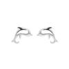 Pendientes de plata de ley S925 con diseño de delfín, estilo minimalista coreano, elegantes, con personalidad, para mujer, serie animal, pequeñas y lindas joyas.