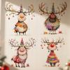 Decoración Navideña Pegatinas de Gato Antílope Bebé Dormitorio Centro Comercial Puertas y Ventanas Elementos Navideños Pegatinas de Pared de PVC