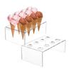 Soporte Transparente de Acrílico para Conos de Helado Soporte para Mesa de Comedor Soporte de Exhibición para Jarrones Soporte de Exhibición para Postres Horneados Alta Transparencia