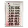 Pestañas Postizas Segmentadas de Gran Capacidad con Cabello Termofusionado, Pestañas DIY Autoinjertables, Tridimensionales, Suaves y Cómodas para Mujeres