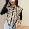 Estilo Nuevo Primavera 2026 Bufanda Cuadrada Grande 90 para Mujer Elegante Estilo Coreano Seda Sarga Moda Estampado Mariposa Bufanda Decorativa para Cuello