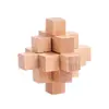 Cerradura Kongming de Mortaja y Espiga de Haya Cerradura Luban Juguete de Ocio para Niños Barril de Vino de Madera Juguete Educativo Transfronterizo para Personas Mayores